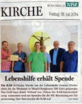 Bericht NRZ vom 18.07.2014 -Klicke und Bild erscheint in Farbe und Größer